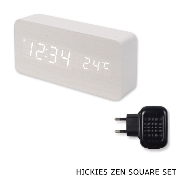 [HICKIES] HICKIES LED알람시계 ZEN SQUARE 어댑터 세트